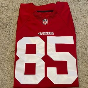 Vernon Davis #85 San Francisco 49ers Nike On Field Jersey White  Size 52